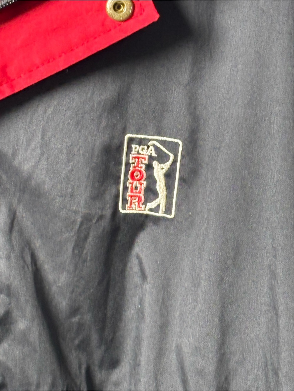PGA TOUR XL Black & Red Convertible Windbreaker Jacket – Detachable Sleeves - Picture 4 of 12